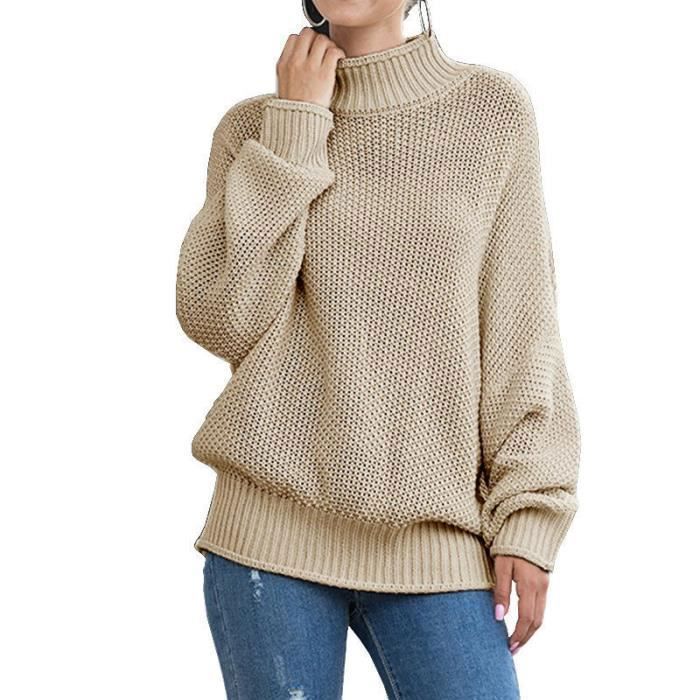 Pull Femme Col Roulé Doux et Confortable pour Automne main image 1