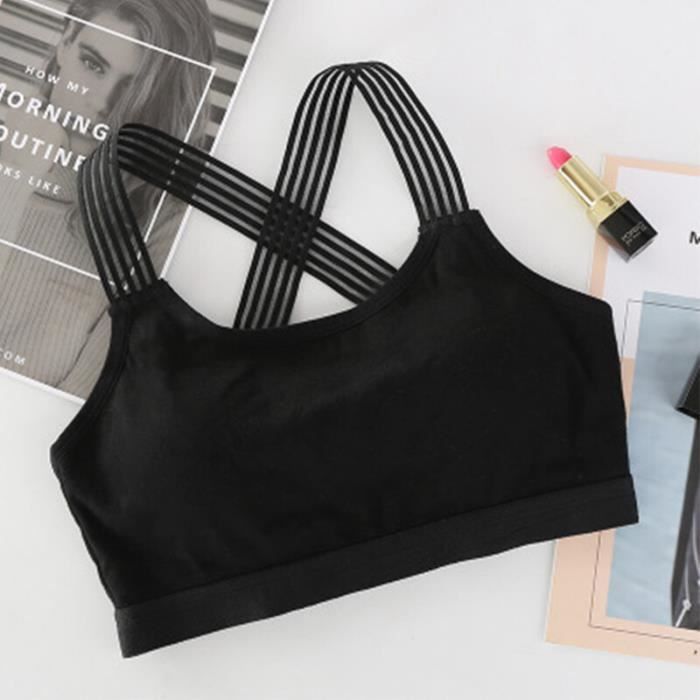 Brassière Sport Femme – Sans Couture – Respirante – Maintien Fort – Design élégant – Pour Fitness, Course, Yoga – Guide Des Tailles Inclus