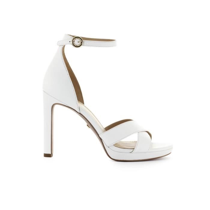 Sandale Alexia Cuir Blanc Michael Kors Blanc Achat Vente