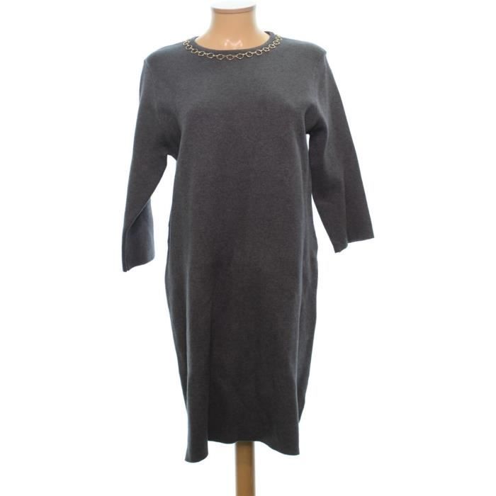 Robe Zara Taille L 2011958 Gris Achat Vente Robe Cdiscount