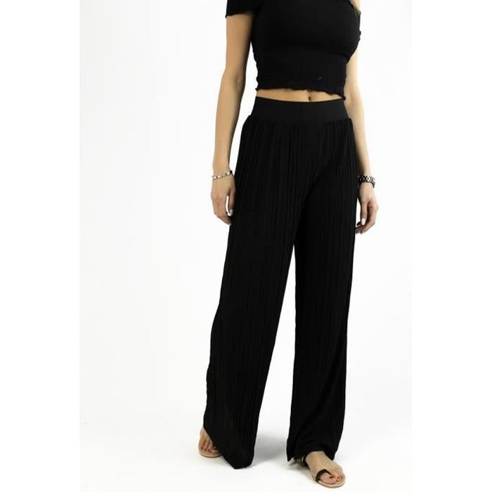 Pantalon noir fluide large Clearance