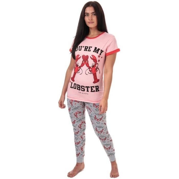 Marque  FRIENDSFRIENDS Pyjama officiel pour femme/fille avec personnage You're My Lobster Taille 36-50 