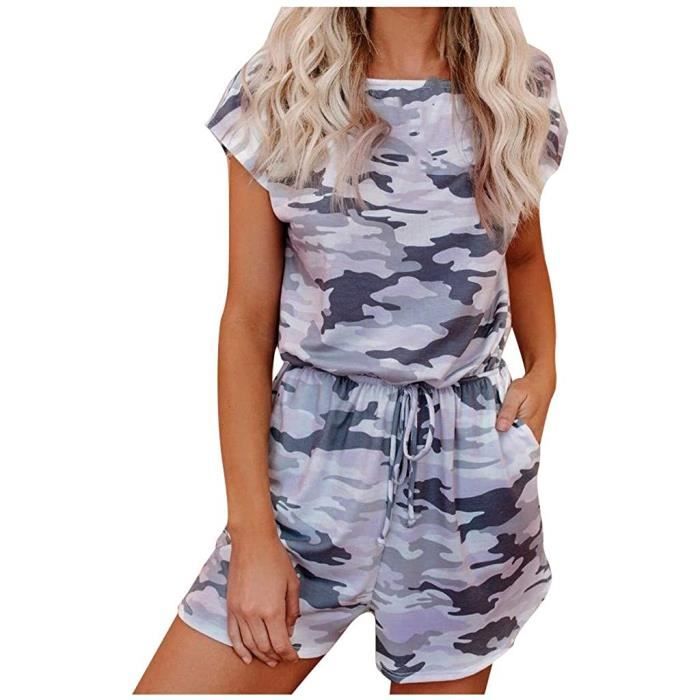 Combinaison short pyjama best sale femme