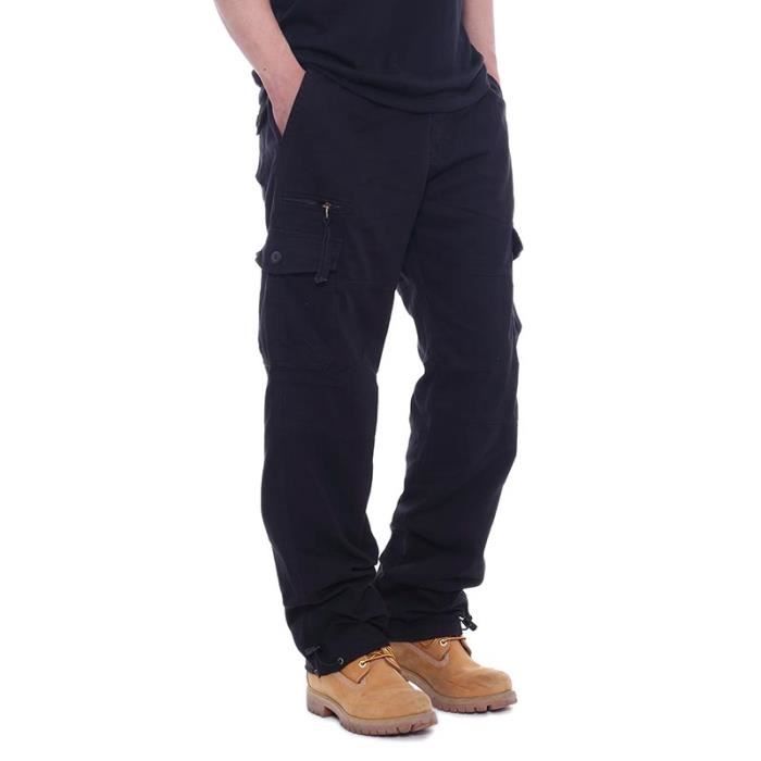 Pantalon de Travail Homme Cargo Grande Taille en Coton 6 Poches Casual  Pantalon de Travail - Bleu marine Bleu marine - Cdiscount Prêt-à-Porter