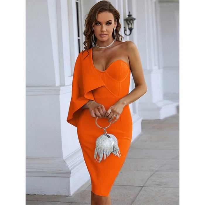 Robe shop moulante orange