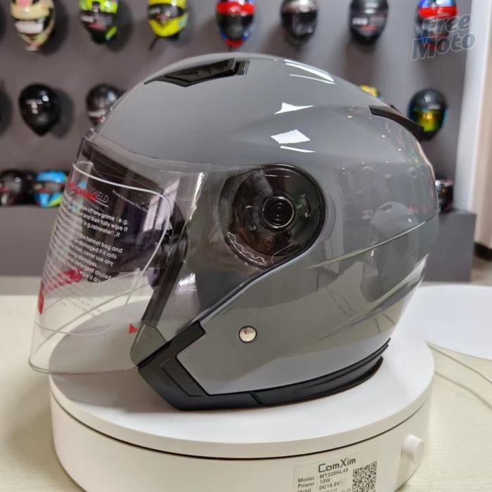 Demi-casque Ultra-léger Moto/scooter – Classique, Unisexe Homme/femme, Noir, Neuf