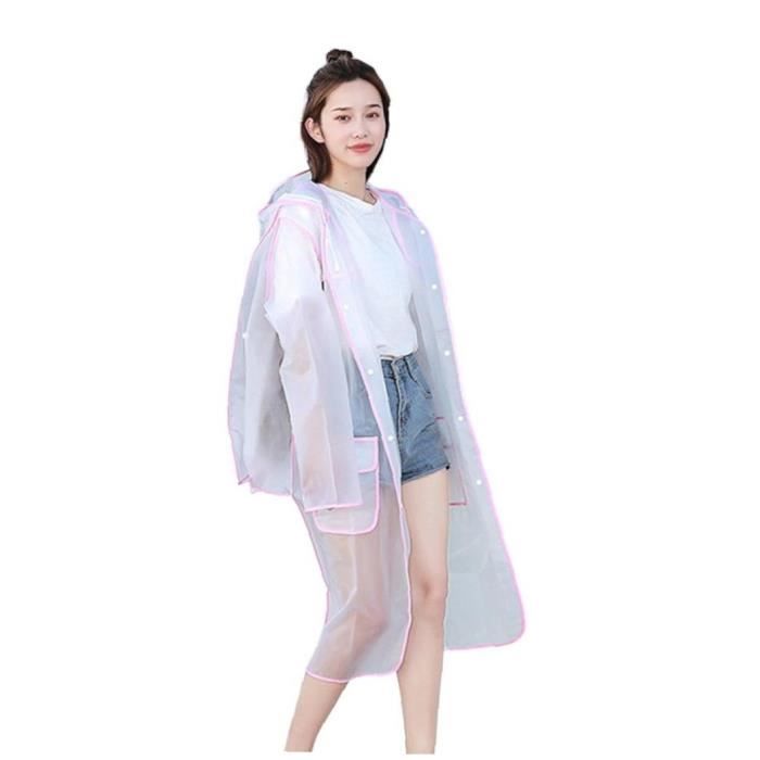 Poncho Pluie Jetable Imperméable Transparent Lot De 5 - Idéal Festivals Et Randonnées