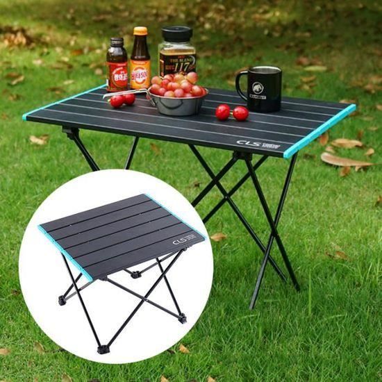 Yeacher Table pliante d'extérieur Table de camping en aluminium compacte  légère avec sac de transport pour la cuisine de pique-nique de barbecue de  plage 