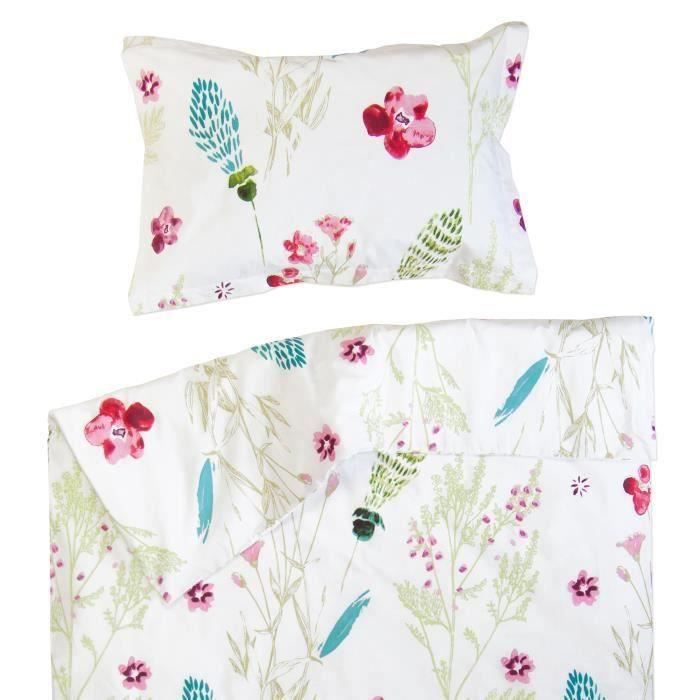 Sabrina Housse De Couette 80x1 Cm Et Taie D Oreiller 30x40 Cm Pati Chou 100 Coton Parure De Lit Pour Bebe Cdiscount Maison
