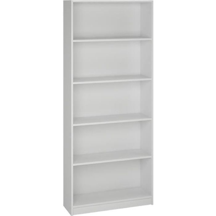 Bibliothèque - Etagère coloris blanc - Hauteur 180 x Longueur 75 x Profondeur 25 cm Bibliothèque - Etagère coloris blanc - Hauteur 180 x Longueur 75 x Profondeur 25 cm