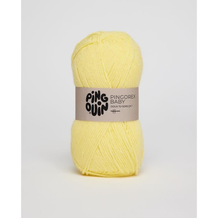 Gomitolo Di Lana Acrilica Pinguino Pingorex Baby – 50g, Colore Pistacchio, 100% Acrilico, Ferri N. 3, Certificato Oeko-Tex