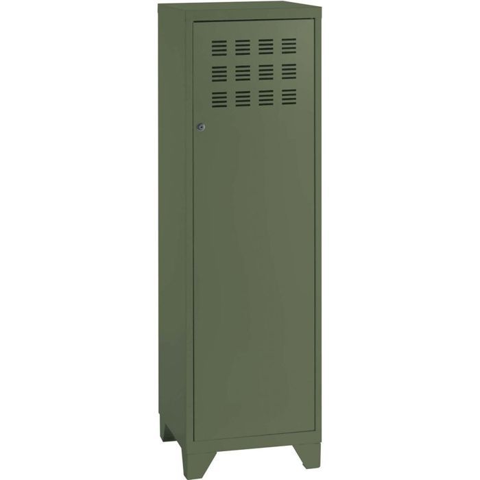 Armoire de rangement métal 1 porte Kaki - Cdiscount Maison