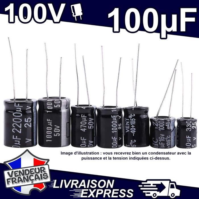 4 Condensatori Elettrolitici Chengx 10uF 100V 105&deg;C | Radiali | Per Elettronica