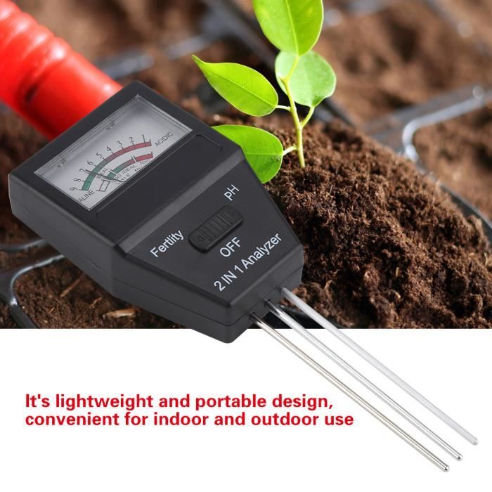 Testeur De Sol 3 En 1 - Mesure Humidité, PH Et Lumière - Lot De 2 - Pour Jardinage, Plantes En Pot, Pelouse