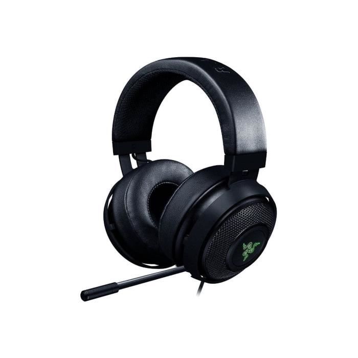 Razer Micro Casque Gamer Kraken 7 1 V2 Filaire Surround Virtuel 7 1 Noir Cdiscount Informatique