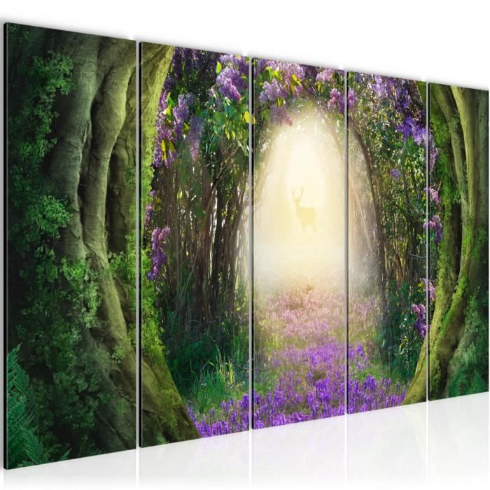 Statue d'art mural en métal décor de silhouette de paysage suspendu ornement de renard creux