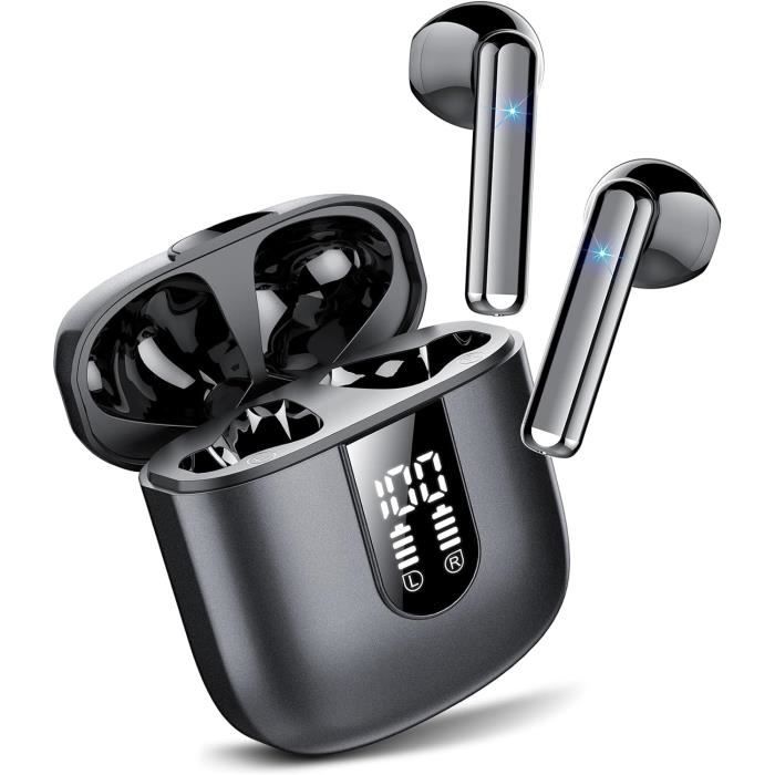 Écouteurs Bluetooth Sport 5.3 - 128H Autonomie - IPX7 étanche - Micro ENC - LED écran - Pour Running Et Fitness