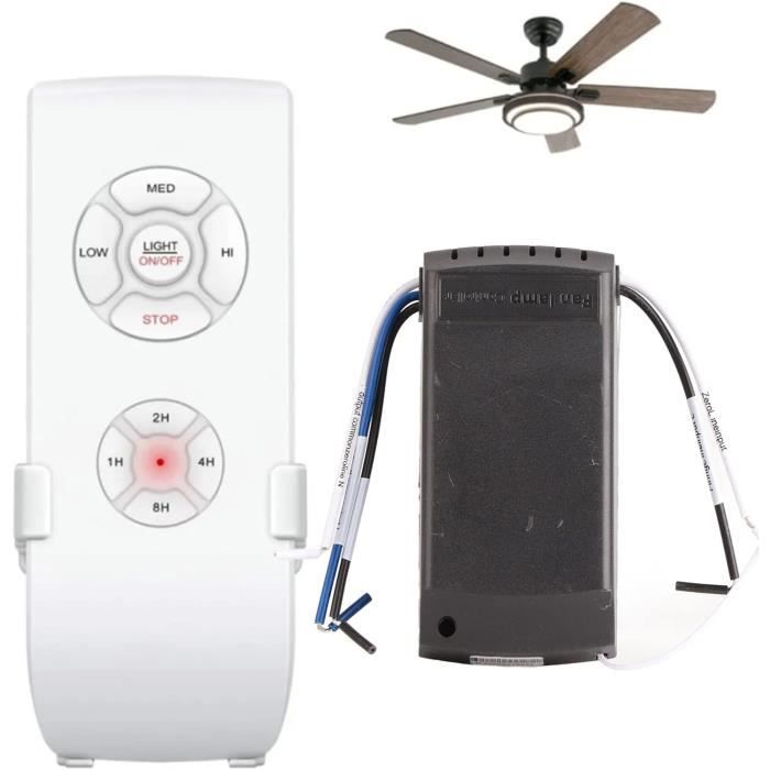 Kit télécommande universelle pour ventilateur de plafond avec récepteur Kit télécommande universelle pour ventilateur de plafond avec récepteur