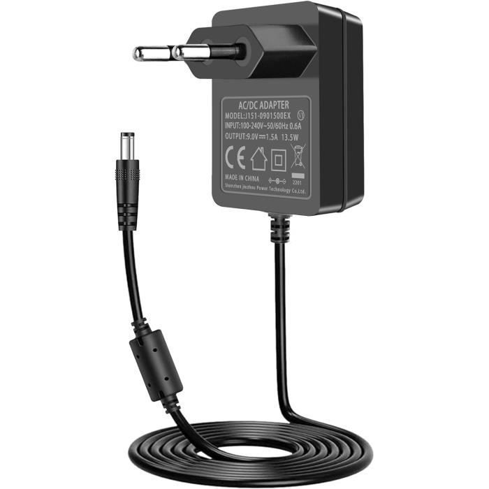 Alimentation 9V 1.5A Centre Négatif - Pour Pédales Guitare Boss, Roland, Casio - Câble Guirlande 5 Voies