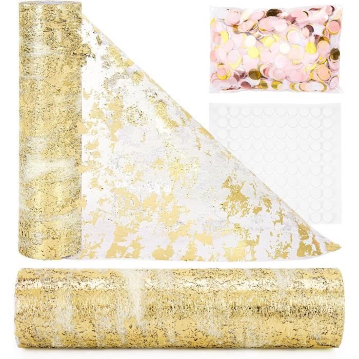 Chemin De Table Or 28Cm × 20M Chemin De Table Doré Décoration Pour Fête