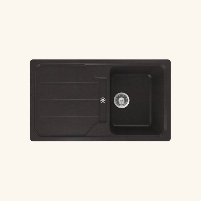 Évier granit noir Schock FORMHAUS 1 bac 1 égouttoir 500x860 Évier granit noir Schock FORMHAUS 1 bac 1 égouttoir 500x860