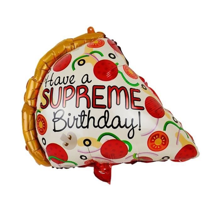 Ballon De Forme Pizza Feuille Decoration De Fete Ballon Pour Anniversaire Fete Cdiscount Maison