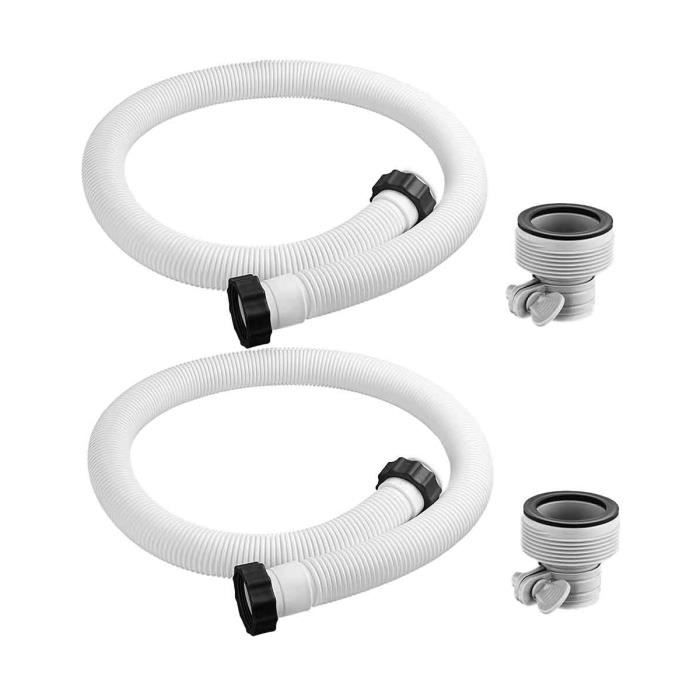 Lot De 2 Tuyaux De Pompe Filtre à Sable Piscine - 40,6 Cm Diamètre 3,8 Cm Compatible Intex