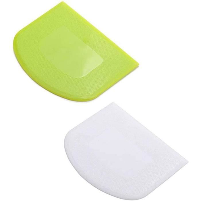 Lot De 2 Grattoirs à Pâte En Inox Avec Graduations - 20 Cm Et 15 Cm, Pour Pizza, Pâte, Gâteaux