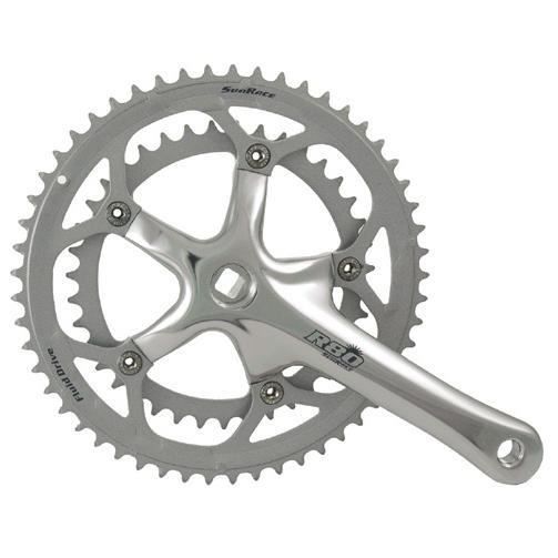 Pédalier FCR81 SUNRACE - 39-53T (42-52T) - Argent - Adulte