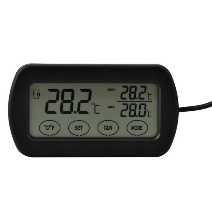 SURENHAP Thermomètre d'incubateur d'oeufs Incubateur d'oeufs à affichage LCD Réservoir de reptiles animalerie chauffage