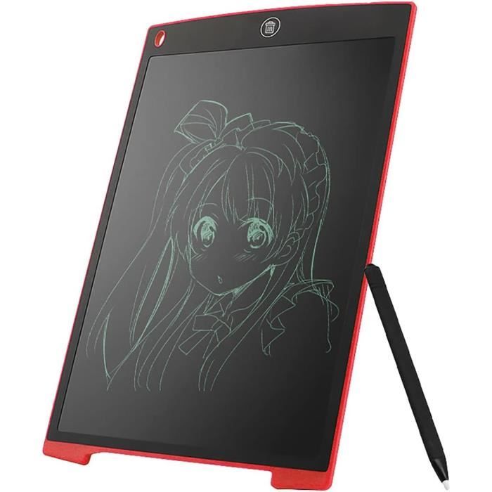 Tablette D'écriture LCD 12 Pouces - Réutilisable - Pour Notes, Dessin, Messages - Écran Sans Lumière Bleue - 3