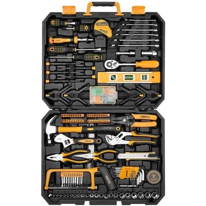 GoYwato Caisse Outils Complete 214 Pièces - Malette Outils Boîte à