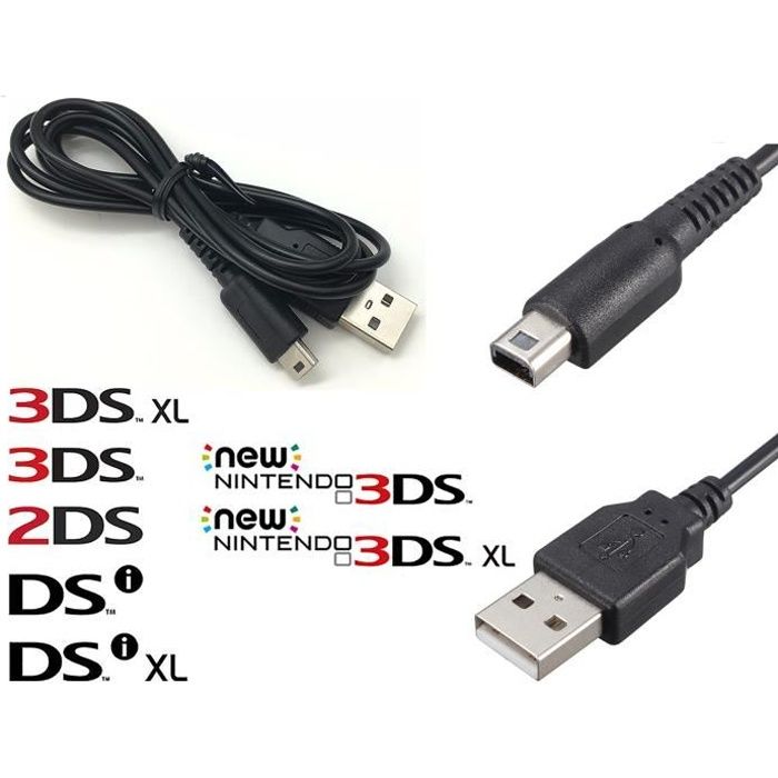 Cable Chargeur USB pour Nintendo 3DS 2DS Dsi