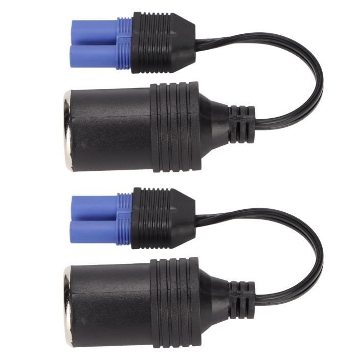 2 Prises Allume-cigare 12V/24V étanches - Avec Câble 60 Cm, Pour Voiture, Camping-car, Bateau, Moto - 10