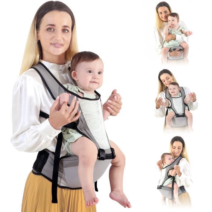 Acheter Porte-bébé ergonomique avec siège de hanche amovible, porte-bébé  multifonctionnel du nouveau-né au tout-petit