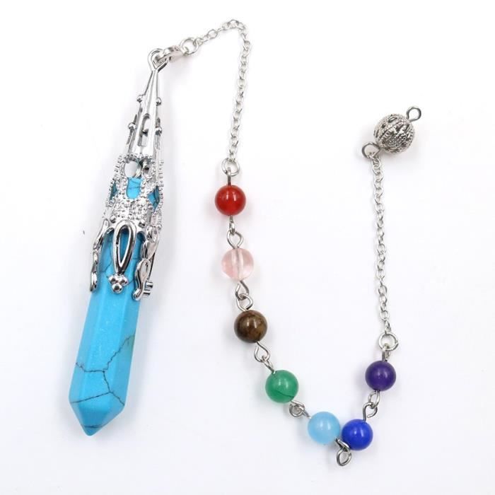 Collier En Quartz Naturel Hexagonal - Pierre De Guérison - Longueur Réglable 45-60 Cm - Feng Shui