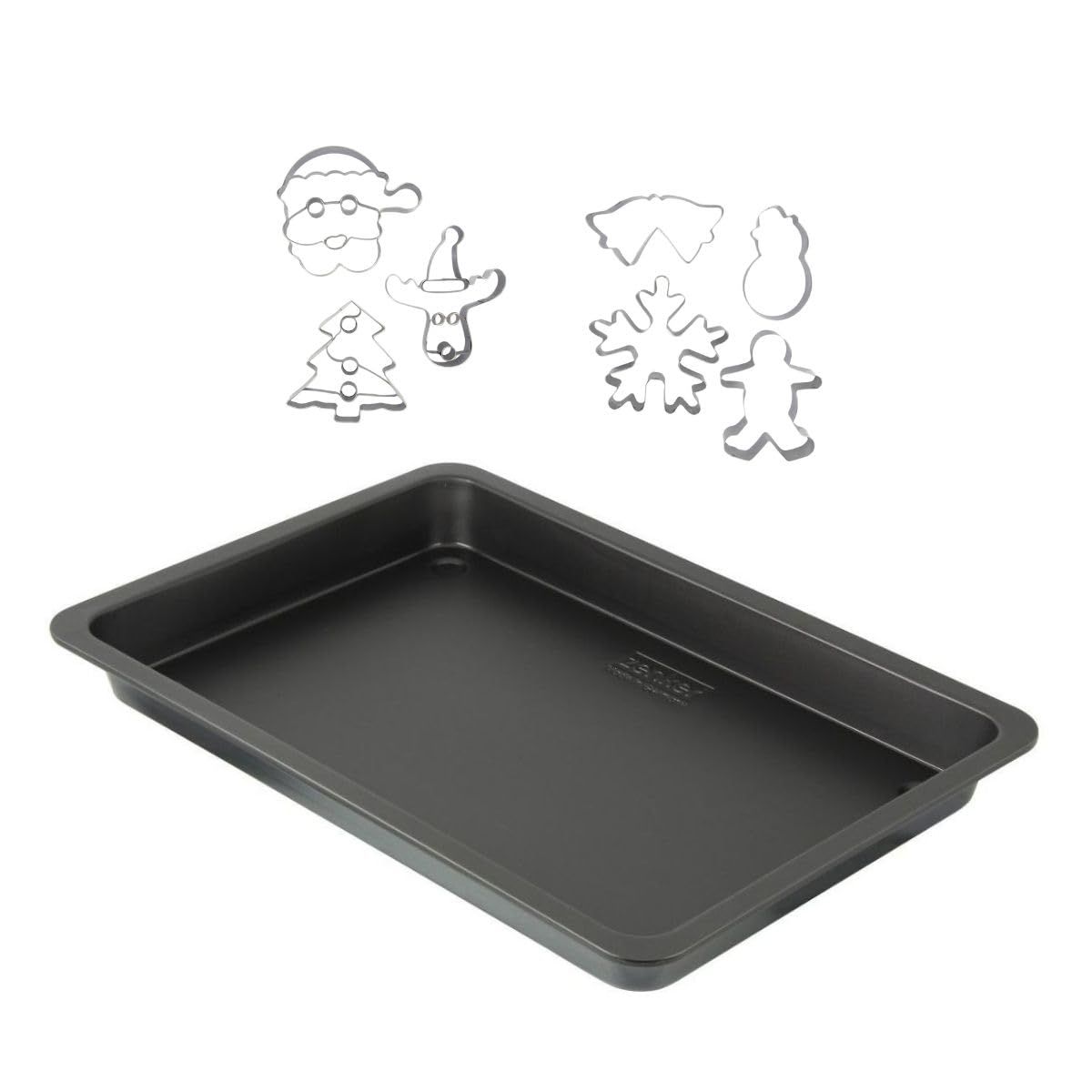 Zenker Plaque de cuisson four de 42 x 29 cm et 7 emporte-pièces de Noël inox Noël - vue 1
