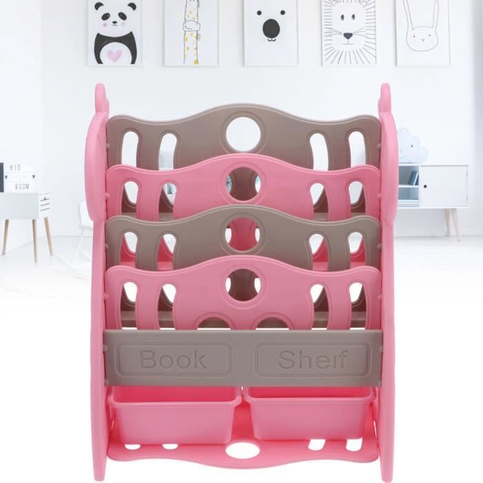 Étagères Murales Pour Enfants – 3/4/5 Niveaux – À Installer Derrière Une Porte – Rangement Livres Et Jouets – En Bois, Design Peu Encombrant - 4