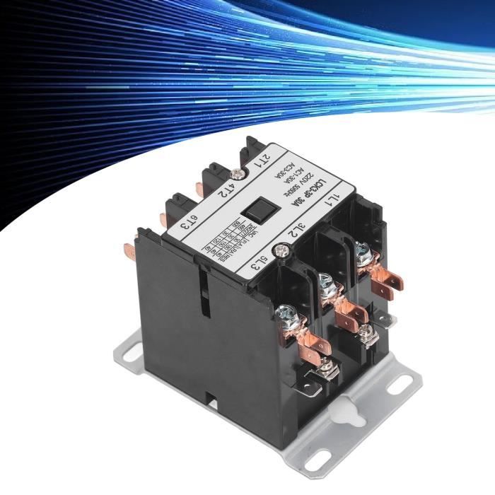 Contacteur AC 60A 3P 4NO 4NC - Contacteur Électromagnétique Cuivre-Argent Coque PC Pour Moteur Et Circuit 380V