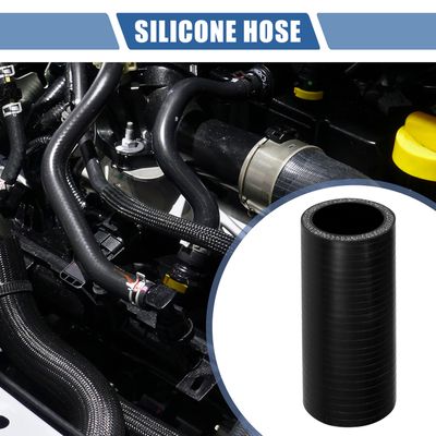X AUTOHAUX 1 Embout De Tuyau De Voiture En Caoutchouc De Silicone Noir De 60 Mm De Longueur 18 Mm Avec Pince De Serrage Renforcé En Silicone Pour Tube