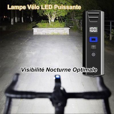 Lampe Vélo Tellegante 8000 Lumens – 8 LED, Batterie 6400 MAh, Recharge USB-C, 500 M De Portée – Feu Arrière Inclus – Étanche IPX5, Pour VTT Et Route