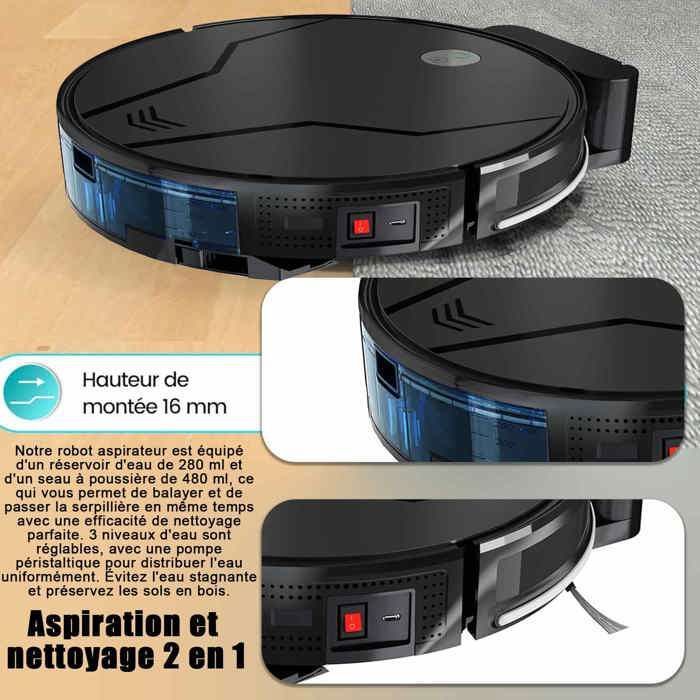 Thomson – Robot Aspirateur 2 En 1 Connecté – Modèle T-BOT – Occasion