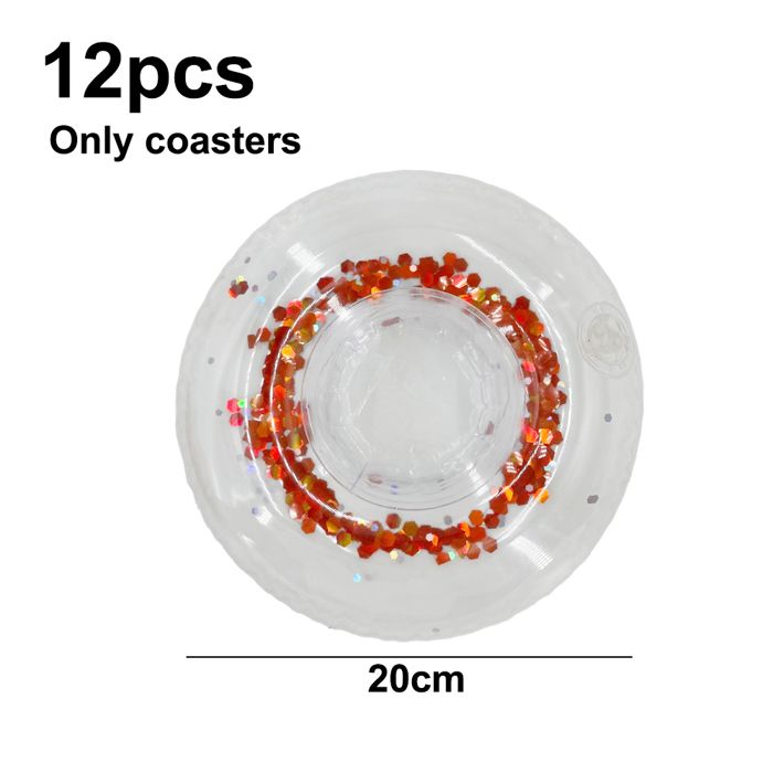 ZERODIS Porte-gobelets flottants 10pcs Porte-gobelets Gonflables Porte-tasse Flottant de Piscine