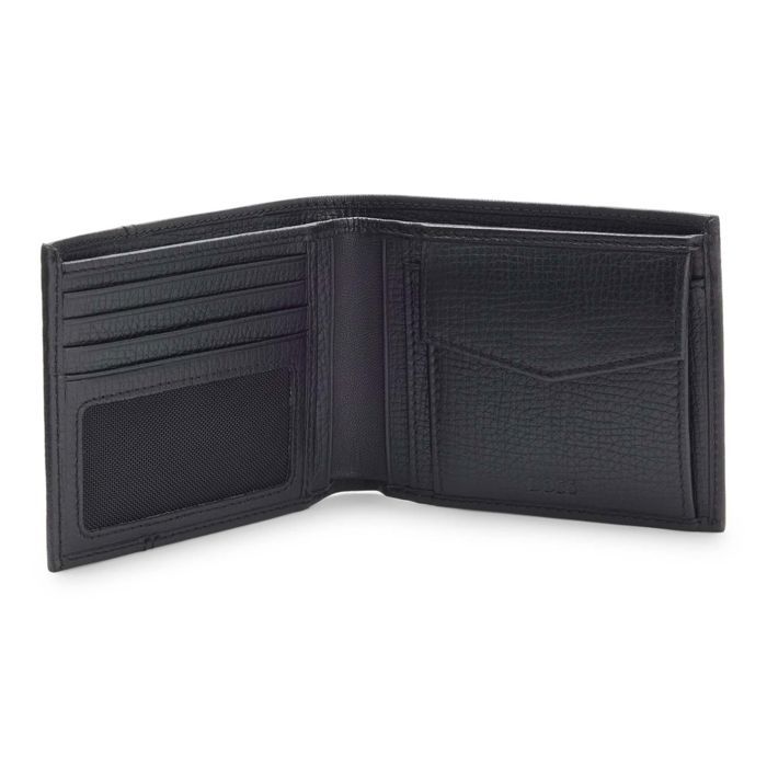 BOSS Porte-monnaie noir en cuir pour homme - New Crosstown Wallet