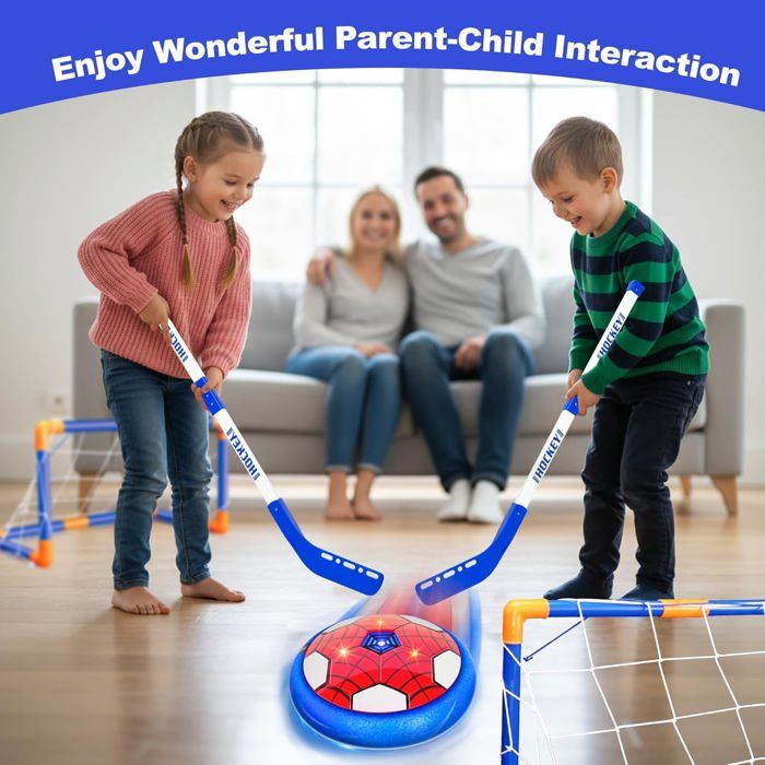 Ballon Aéroglisseur Spider Foot - LED Rechargeable - Hover Ball Enfant 3-12 Ans - Cadeau Noël Anniversaire - Intérieur Extérieur