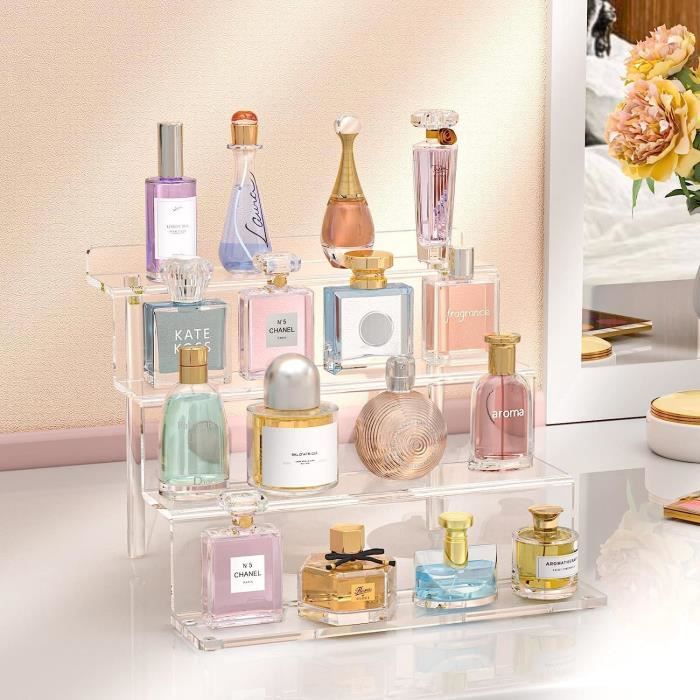 Présentoir En Acrylique Transparent à 6 Niveaux - Support Pour Parfums, Bijoux, Gâteaux, Objets De Collection - 6