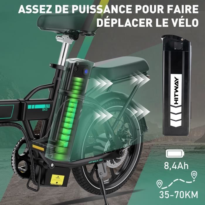 HITWAY 16 Vélo élctriqu 250W/36V élctriqu Pliabl D'assistanc à La Pédal Avc Battri 7,8Ah, Sans Accélératur, Pour Adolscnt T Adults Au Millur Prix