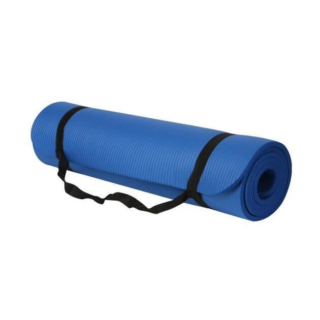1x tapis yoga 1 cm épaisseur doux caoutchouc sangle transport Pilates  aérobic HxlxP: 1 x 61,5 x 182 cm, rouge