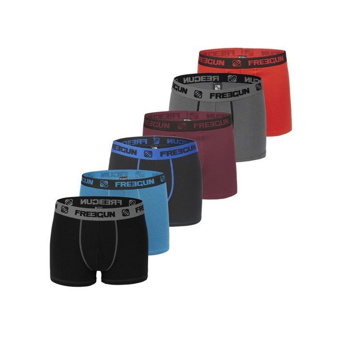 Boxers homme FREEGUN Pack surprise Lot de 6 95 Coton 5 Elasthanne