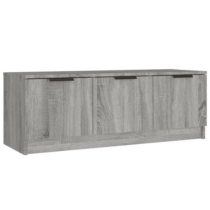 Meuble TV Sonoma Gris 140x40x35,5 Cm - Bois D'ingénierie